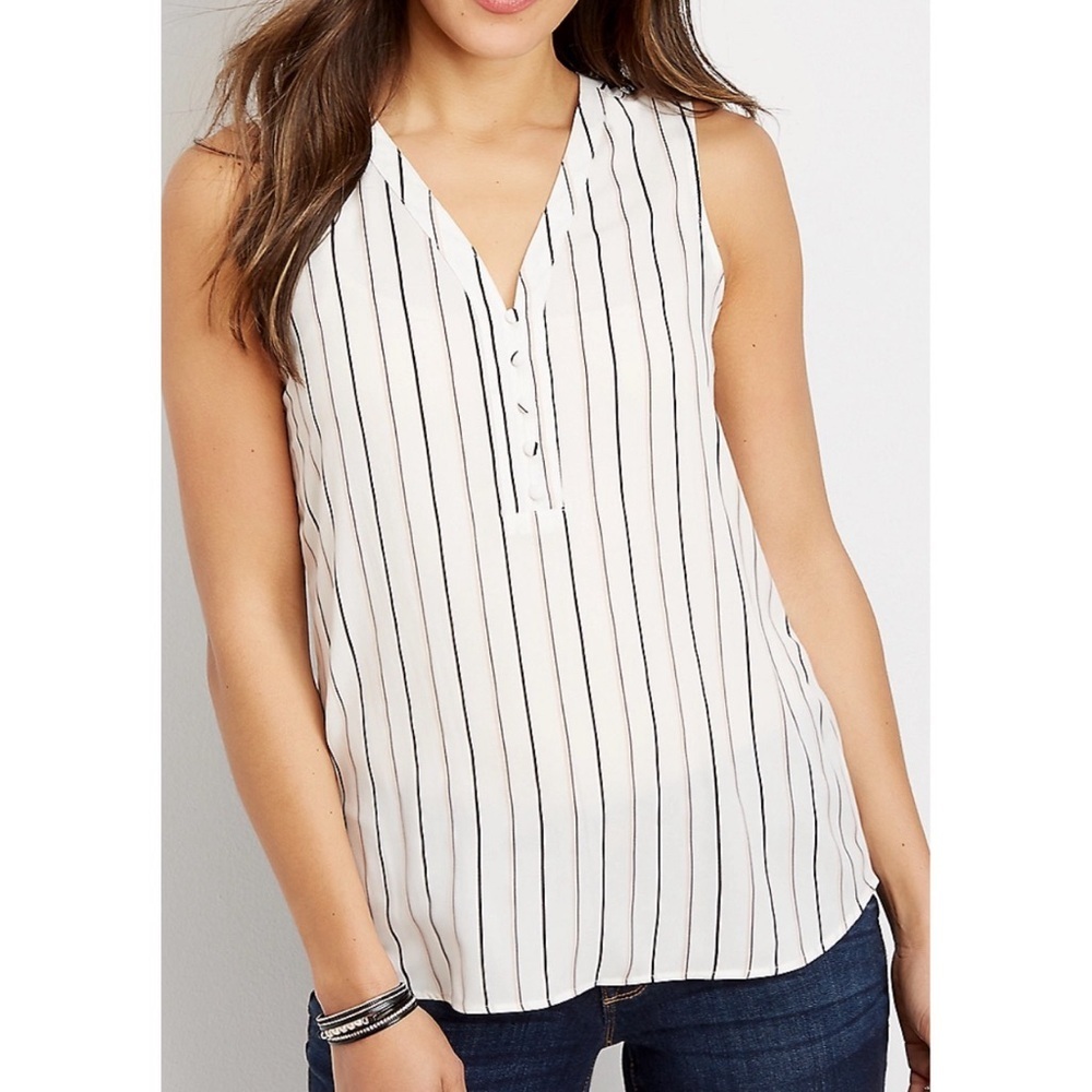 Maurice’s Stripe Print Button Front Tank